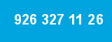 926 327 11 26